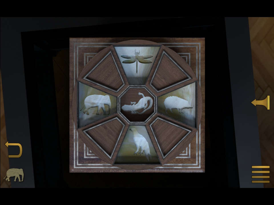 The animal puzzle box from What Lies Underground, containing animal shaped slots