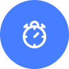 A stopwatch icon signifying saving time by using the save common items feature